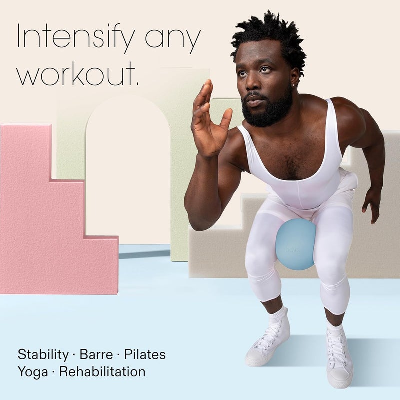 Bala Non-Weighted Exercise Ball - 8" Yoga Ball for Barre, Stretching, Strength & Core Training - Small Pilates Ball Workout Accessory with Mini Pump for Home Gym & Fitness Routines - 100% PVC - Image 3